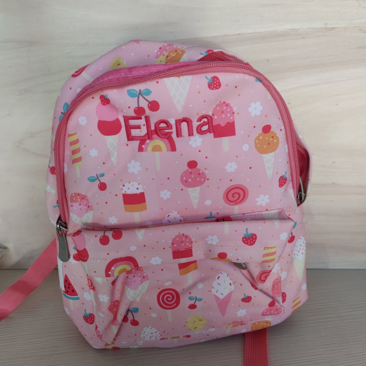 Zainetto Piccolo Gelati - 23,5x30x10 cm - Personalizzabile con il nome - Fili e Stelle