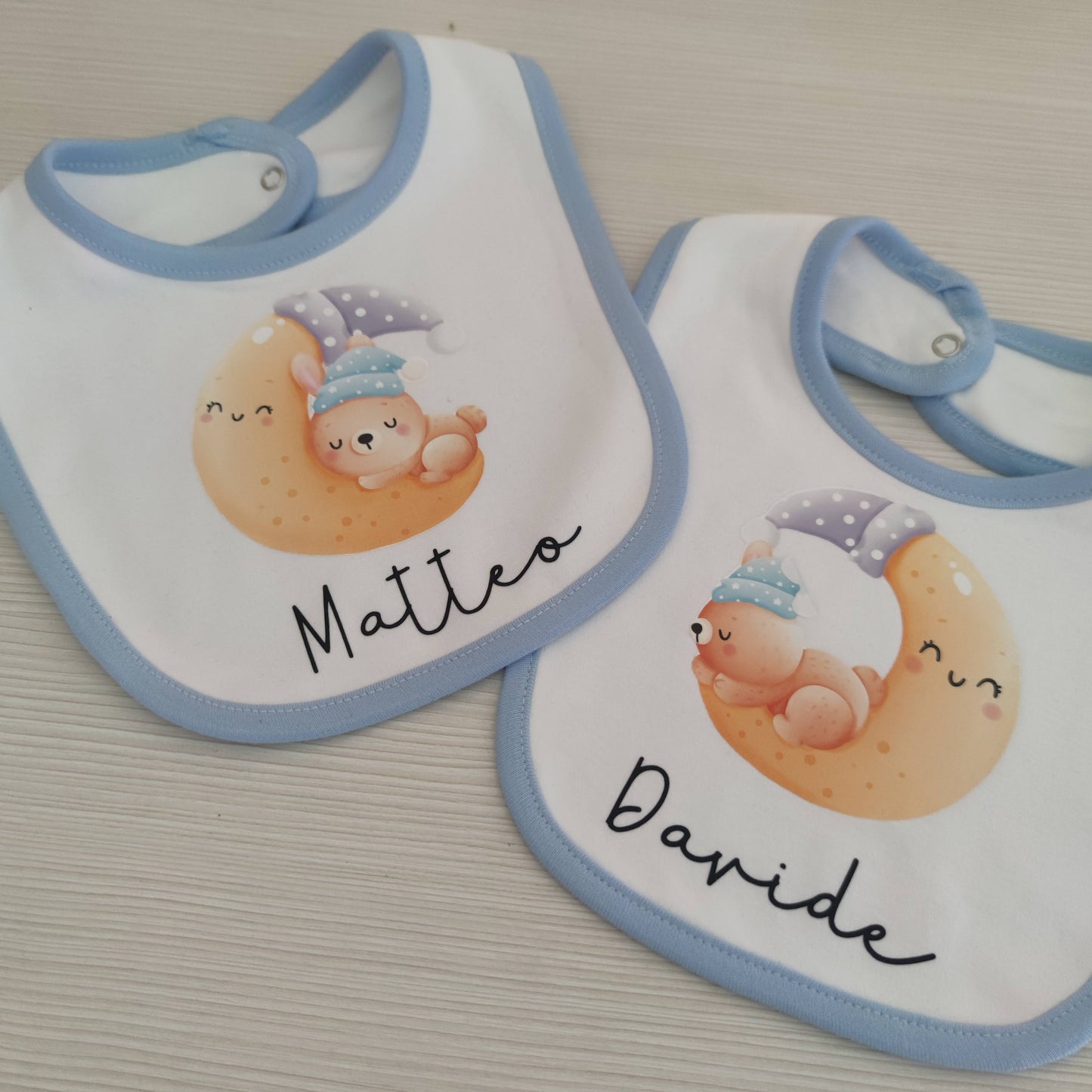 Bavaglino in Cotone - Personalizzato con Disegno e Nome