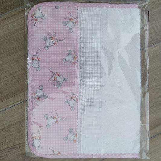 Asciugamano in Spugna con stoffa Topina Ballerina - Personalizzato con nome