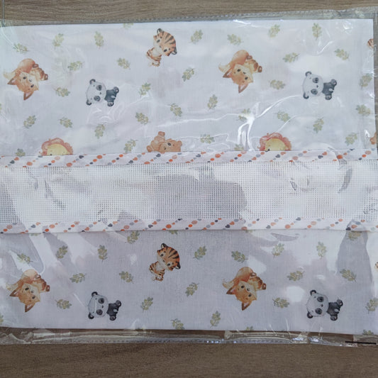 Sacchetto Asilo 32x41 cm Animali - Personalizzato con nome
