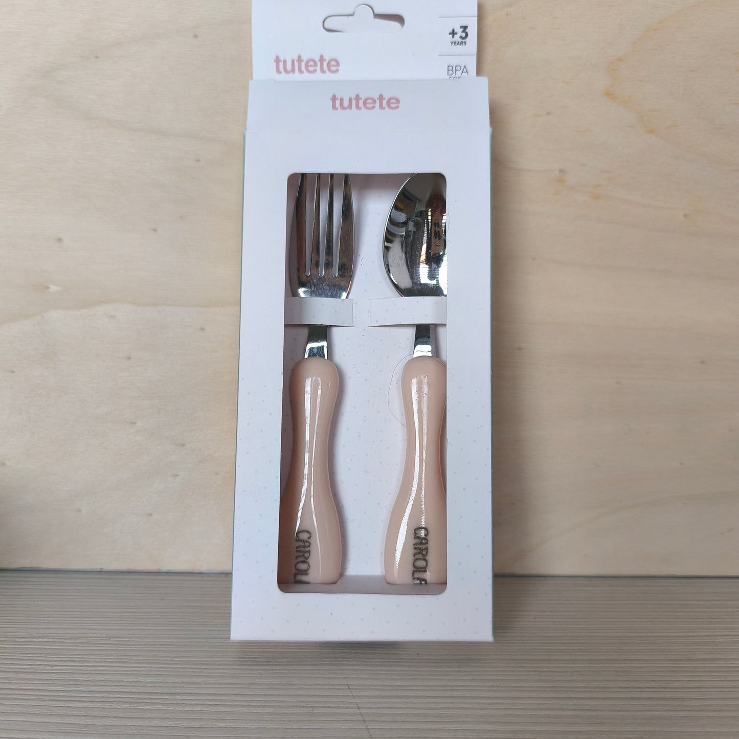 Set Posate Forchetta e Cucchiaio - GIA' personalizzate CAROLA - Col. Rosa