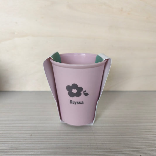Bicchiere Little Garden - GIA' personalizzato ALYSSA - Col. Rosa