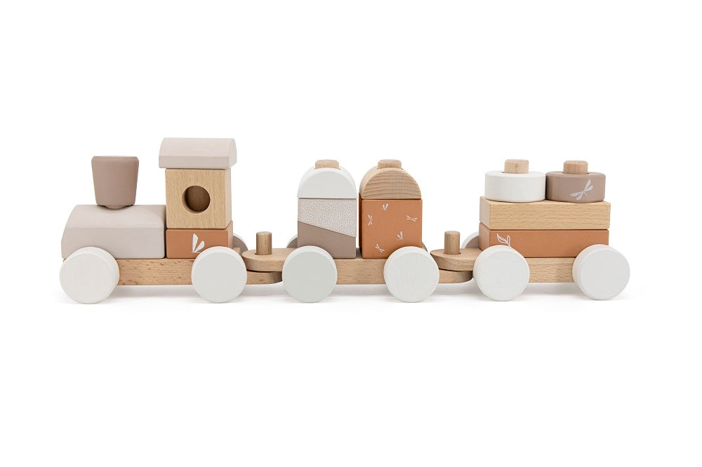 Trenino di Legno FSC 18m+ - Personalizzato - Nougat - Fili e Stelle