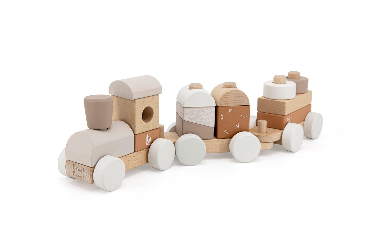 Trenino di Legno FSC 18m+ - Personalizzato - Nougat - Fili e Stelle