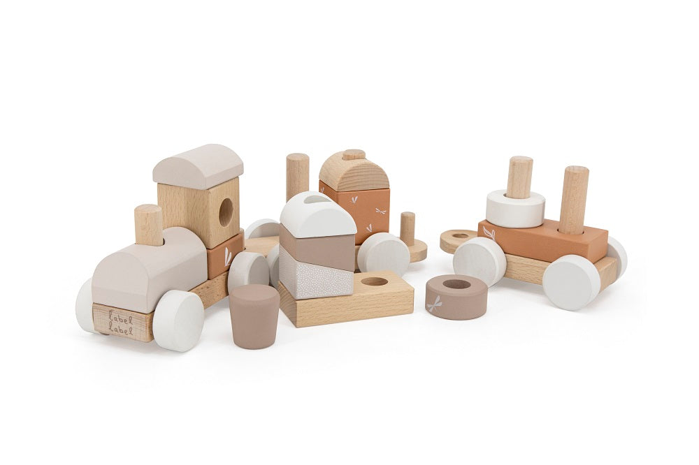 Trenino di Legno FSC 18m+ - Personalizzato - Nougat - Fili e Stelle