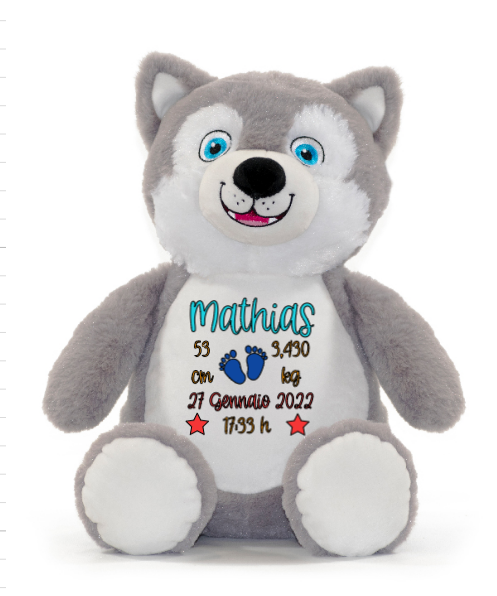 Peluche Husky Personalizzabile - Fili e Stelle
