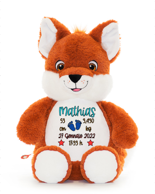 Peluche Volpe Personalizzabile - Fili e Stelle