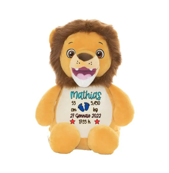 Peluche Leone Personalizzabile - Fili e Stelle