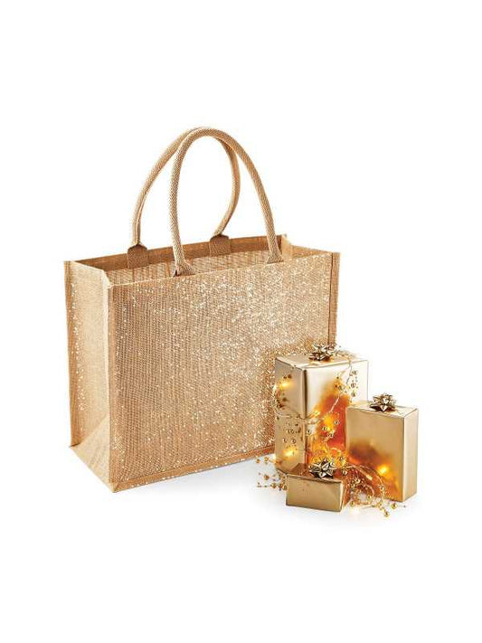 Borsa Juta Shimmer Personalizzabile - Fili e Stelle