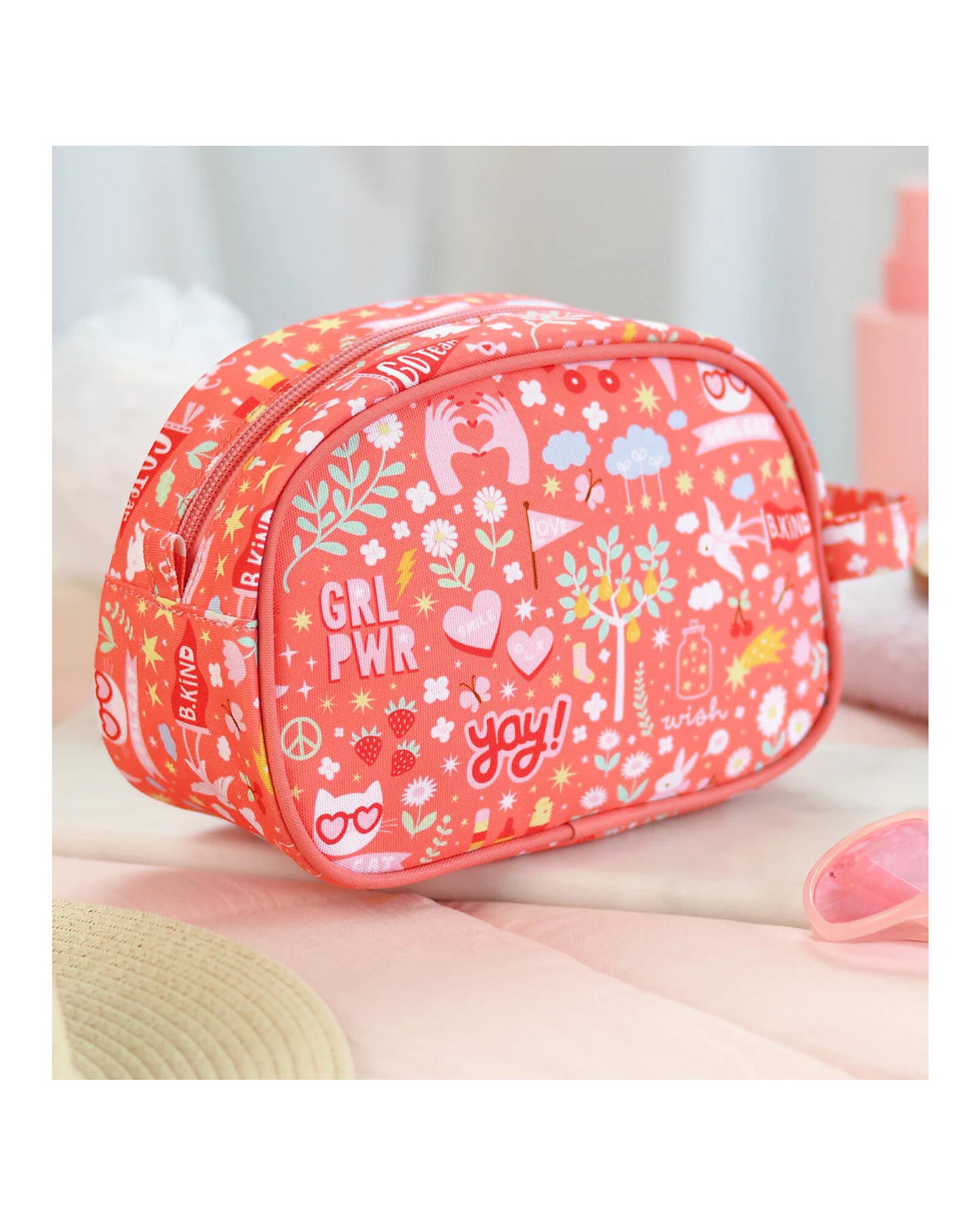 Beauty Case - Fun - 20.5 x 14 x 9.5 cm - Personalizzabile con Nome - Fili e Stelle