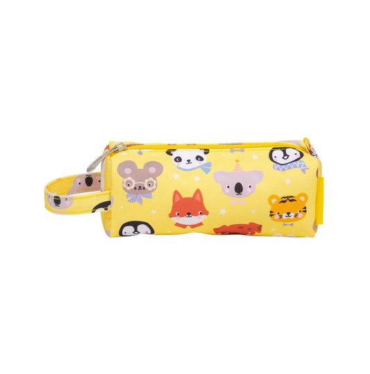 Astuccio per la Scuola con Chiusura a Zip - Amici animali - 20x8x7 cm - Personalizzabile con Nome