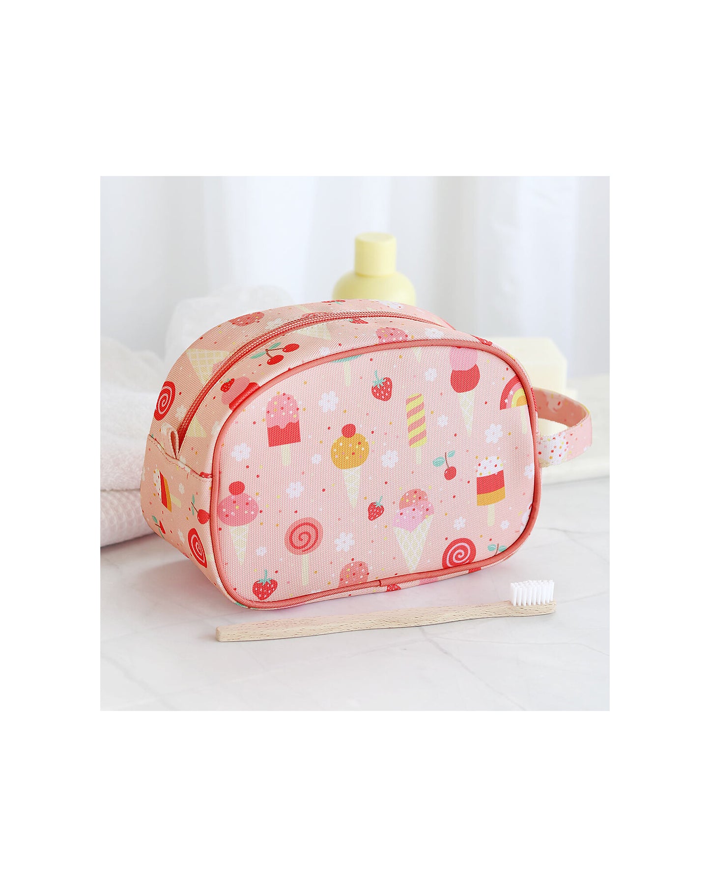 Beauty Case - Gelati - 20.5 x 14 x 9.5 cm - Personalizzabile con Nome - Fili e Stelle