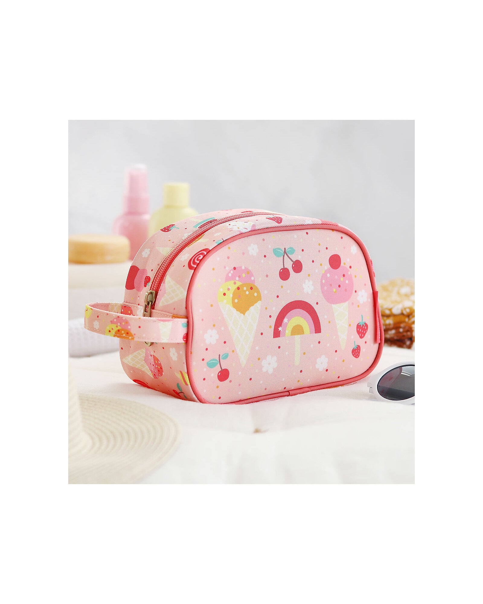 Beauty Case - Gelati - 20.5 x 14 x 9.5 cm - Personalizzabile con Nome - Fili e Stelle