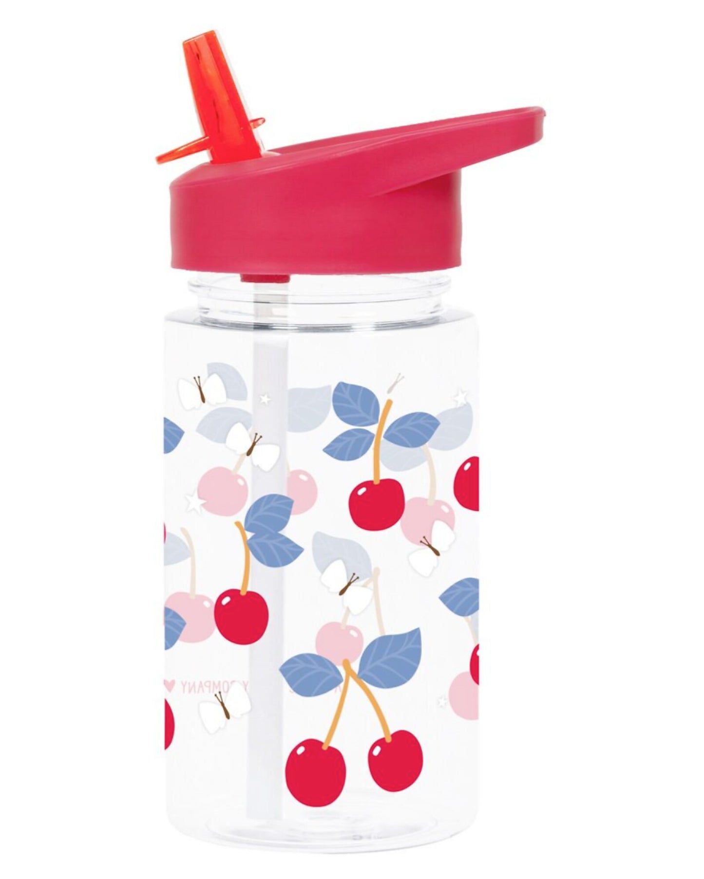 Borraccia con Cannuccia 450 ml - Ciliegie - Senza BPA