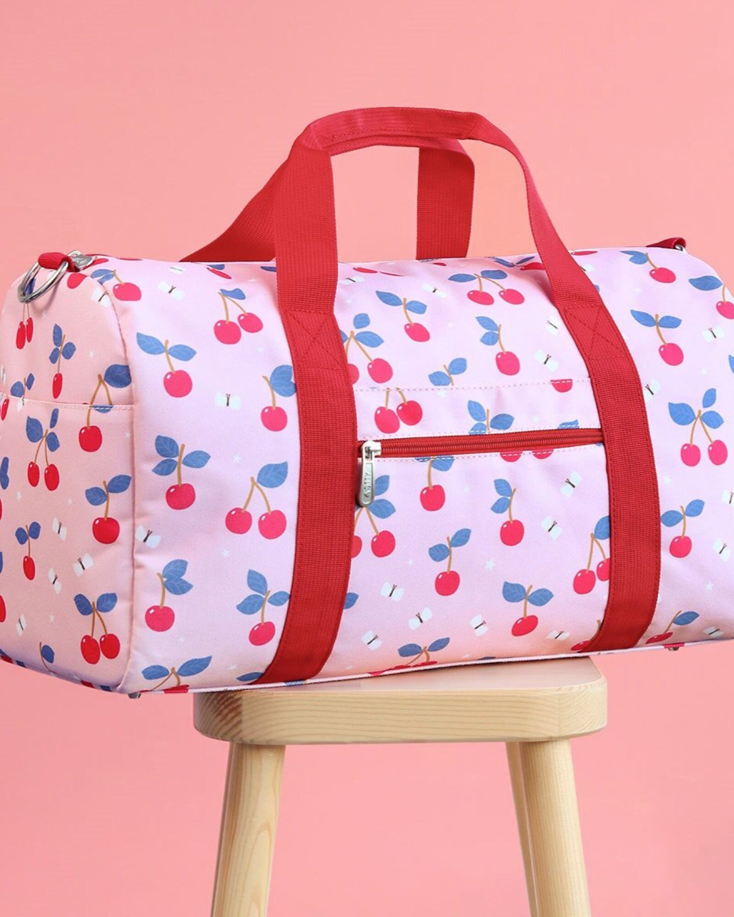Borsa da Viaggio - Ciliegie - Dimensione Cabina 45x25x22.5cm - Personalizzabile con Nome