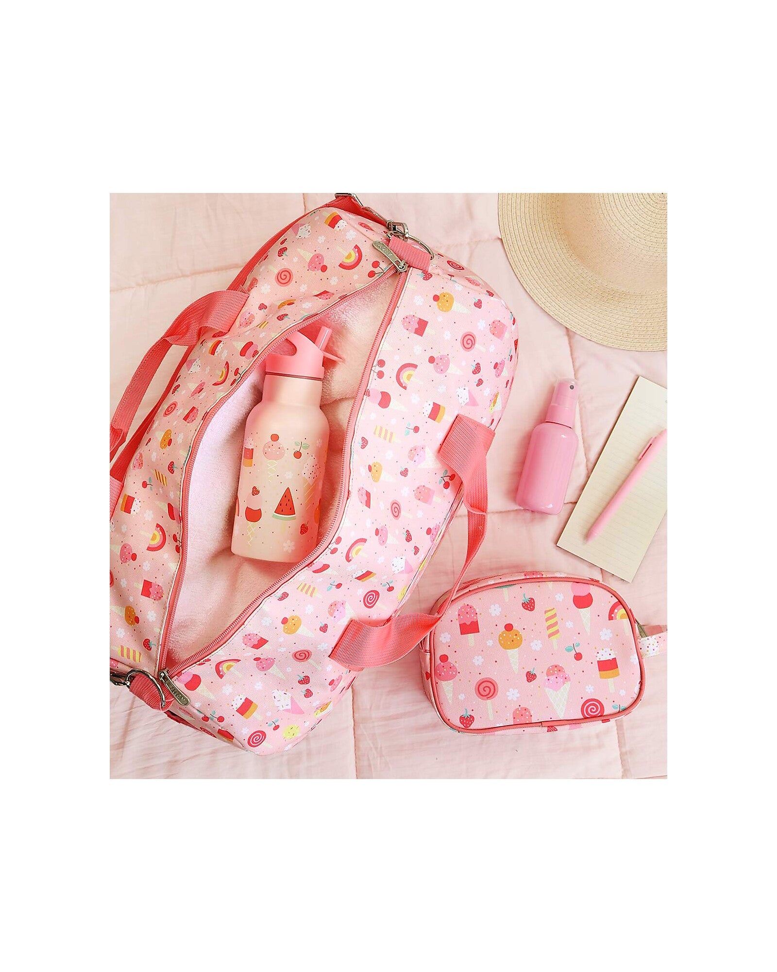 Beauty Case - Gelati - 20.5 x 14 x 9.5 cm - Personalizzabile con Nome - Fili e Stelle