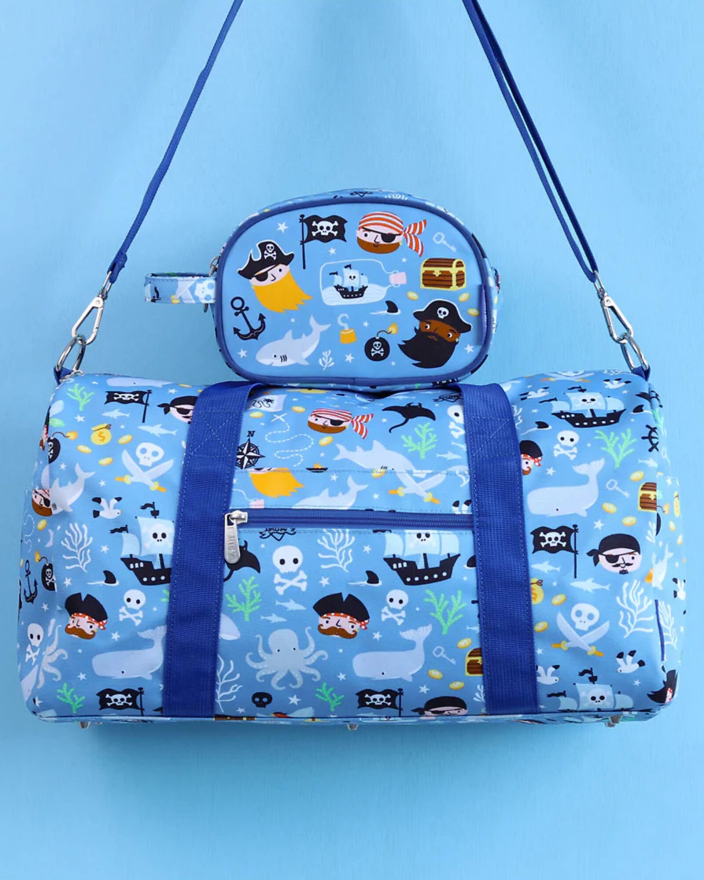 Borsa da Viaggio - Pirati - Dimensione Cabina 45x25x22.5cm - Personalizzabile con Nome