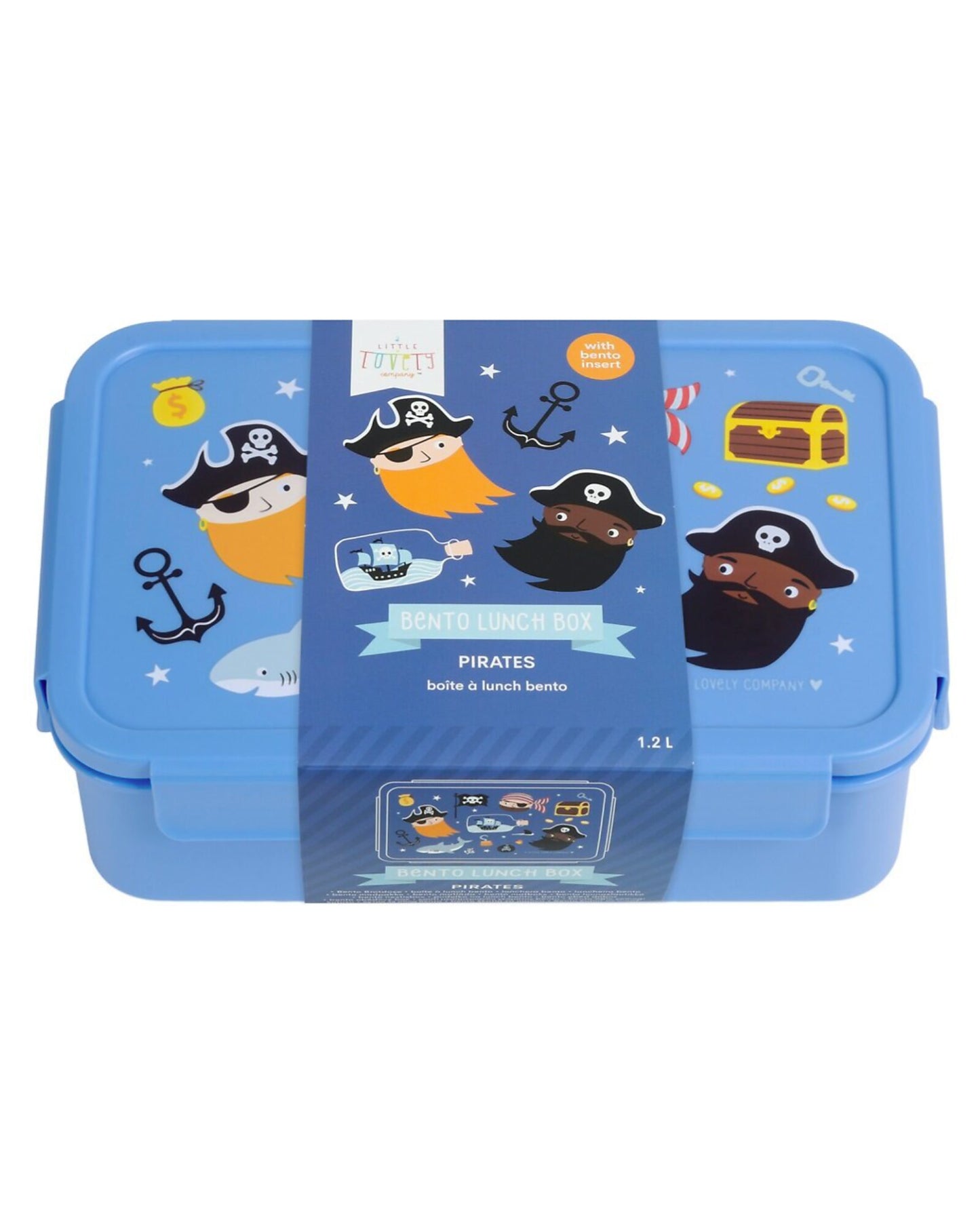 Porta Pranzo Bento - Pirati - Scomparti Estraibili - Personalizzabile con nome