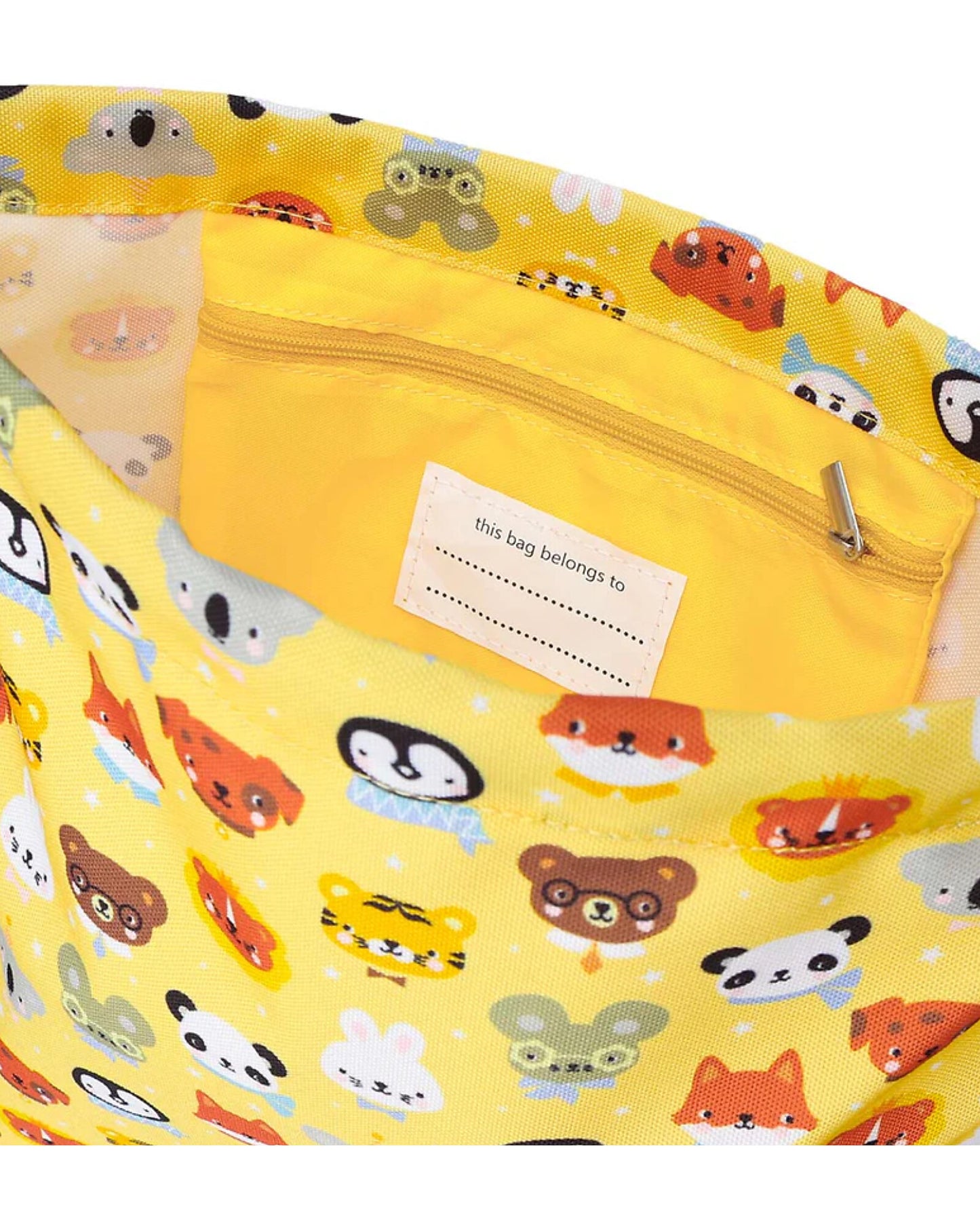 Sacca con Chiusura a Coulisse - Amici animali - 32 x 42 cm - Personalizzabile con nome