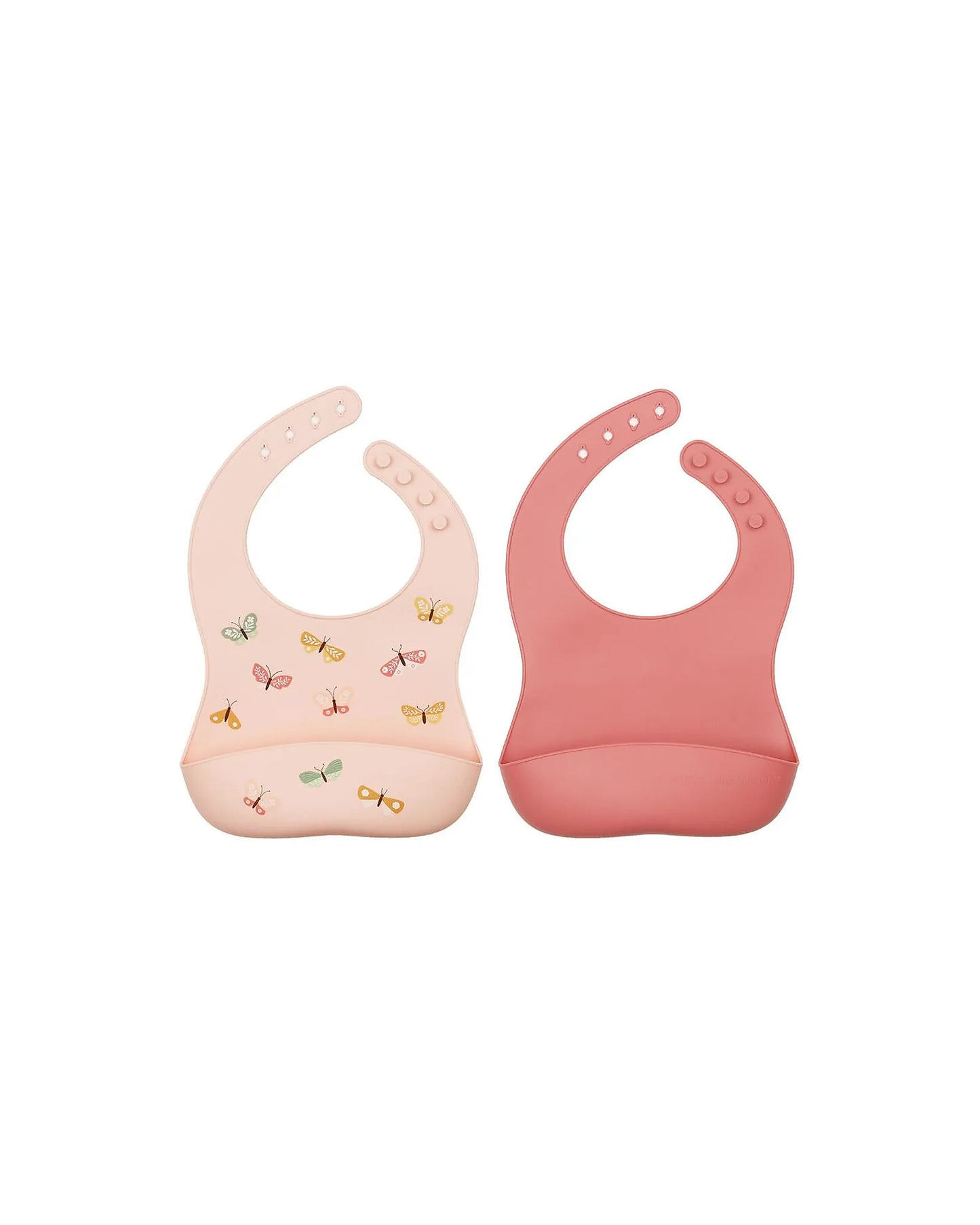 Set da 2 Bavagli Impermeabili in Silicone - Farfalle - Fili e Stelle