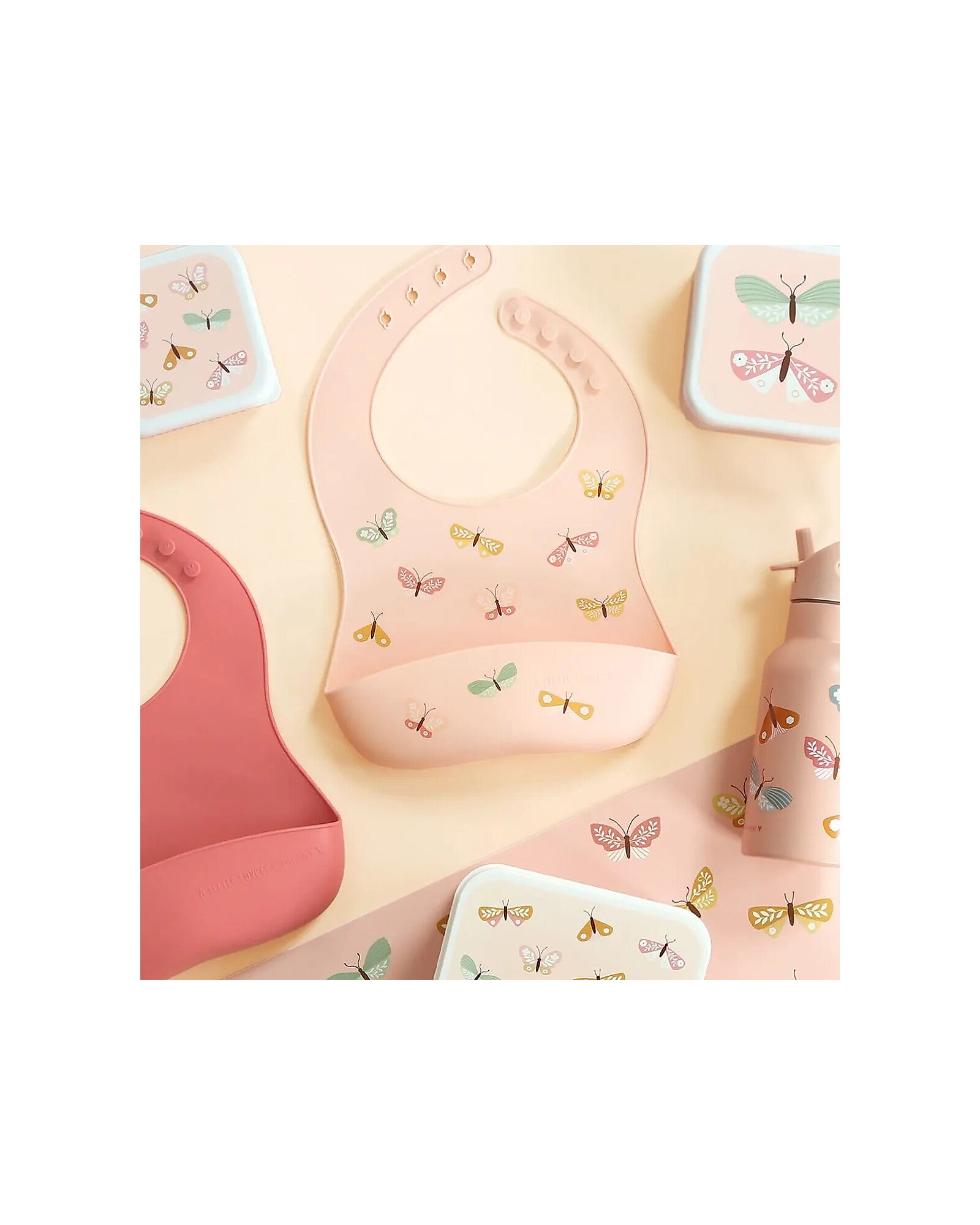 Set da 2 Bavagli Impermeabili in Silicone - Farfalle - Fili e Stelle