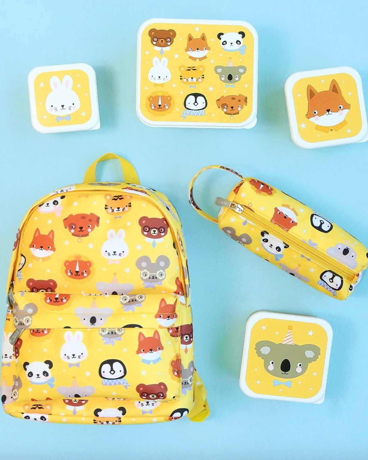 Set di Contenitori Porta Merenda - Amici Animali - Personalizzabili con Nome