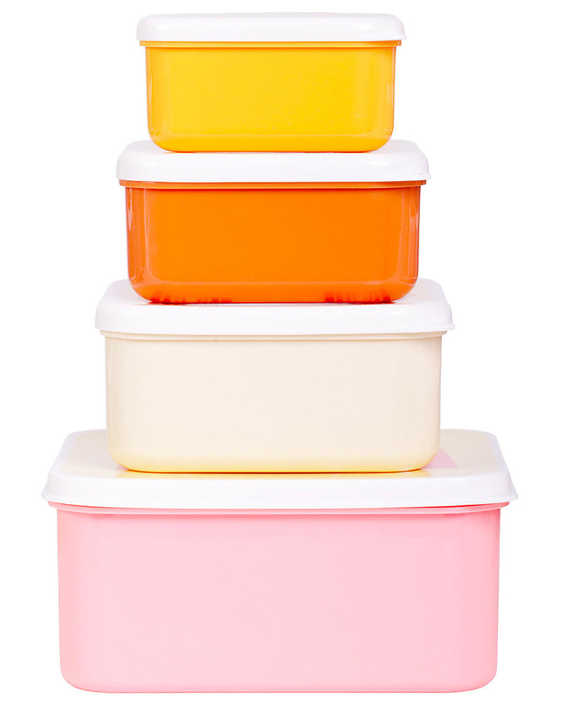 Set di Contenitori Porta Pranzo e Porta Merenda - Arcobaleni - Personalizzabili con Nome