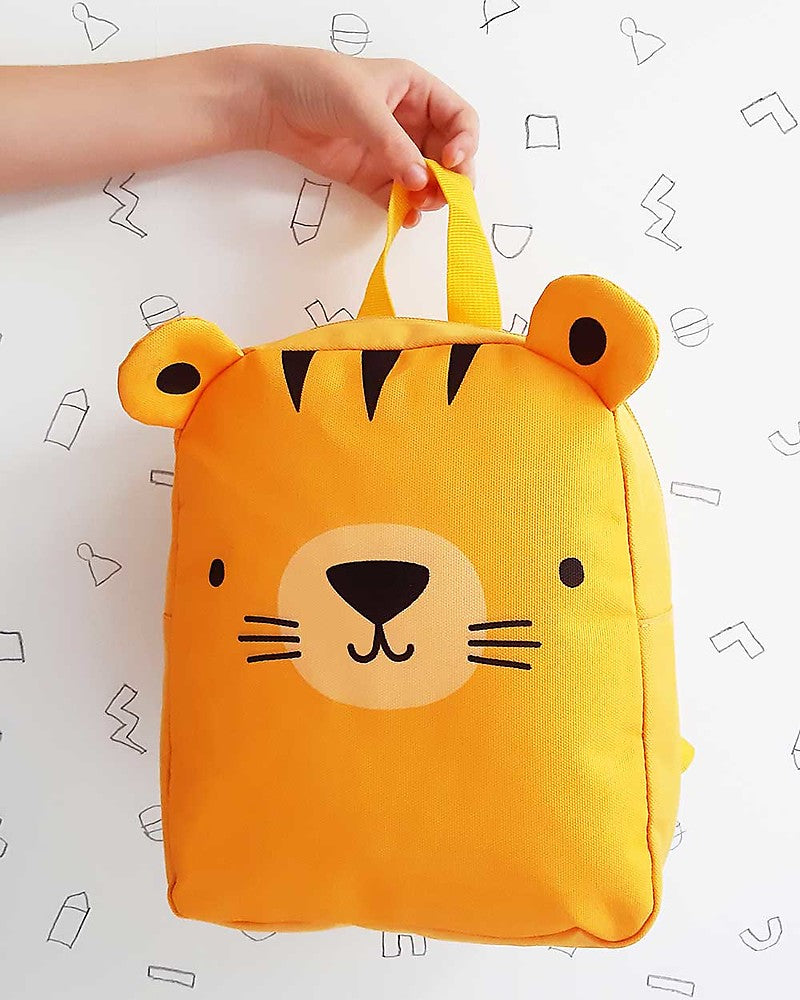 Zainetto Piccolo Tigre 21 x 26 x 10 cm - Personalizzabile con Nome - Fili e Stelle