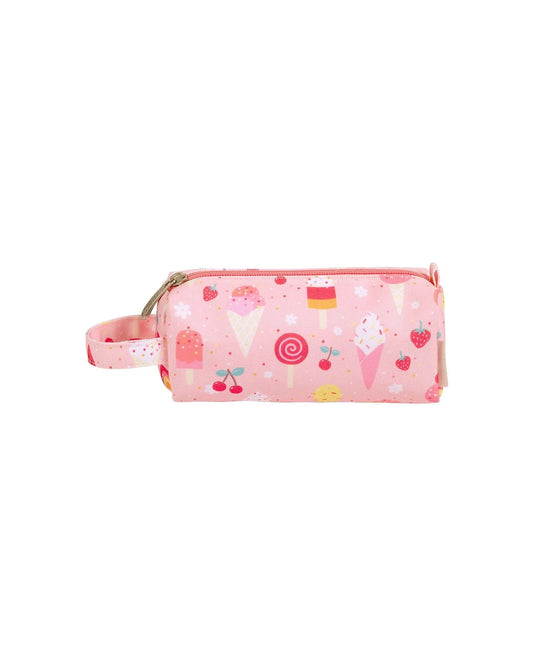 Astuccio per la Scuola con Chiusura a Zip - Gelato - 20x8x7 cm - Personalizzabile con Nome - Fili e Stelle