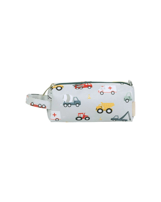 Astuccio per la Scuola con Chiusura a Zip - Veicoli - 20x8x7 cm - Personalizzabile con Nome - Fili e Stelle