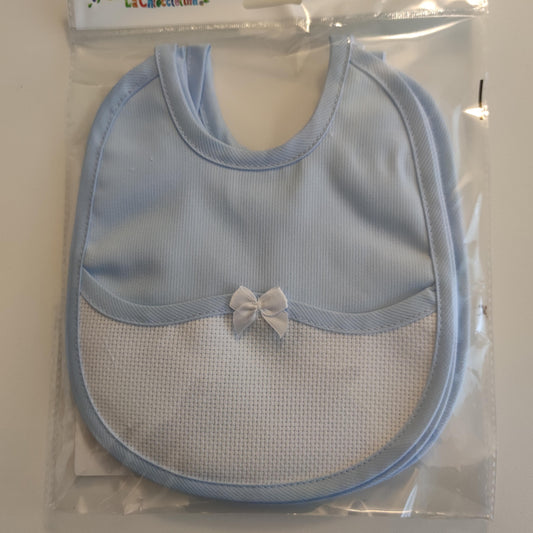 Bavaglia Piquet Millerighe con Inserto in Tela Aida Personalizzato con il Nome - Colori Vari - Fili e Stelle