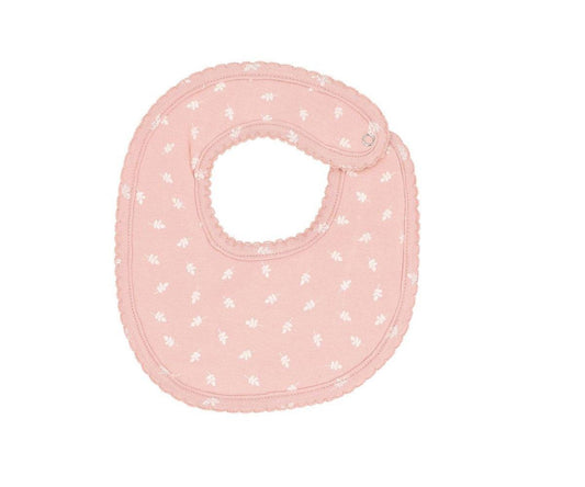 Bavaglino Leaves Pink Personalizzabile - Fili e Stelle