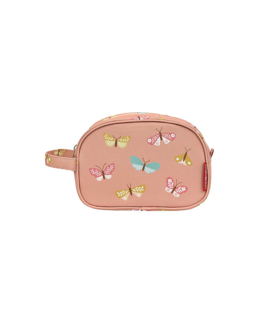 Beauty Case - Farfalle - 20.5 x 14 x 9.5 cm - Personalizzabile con Nome - Fili e Stelle