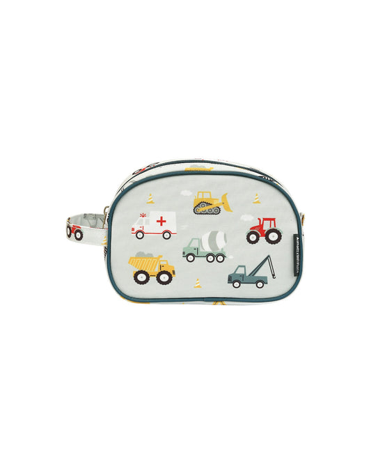 Beauty Case - Veicoli - 20.5 x 14 x 9.5 cm - Personalizzabile con Nome - Fili e Stelle