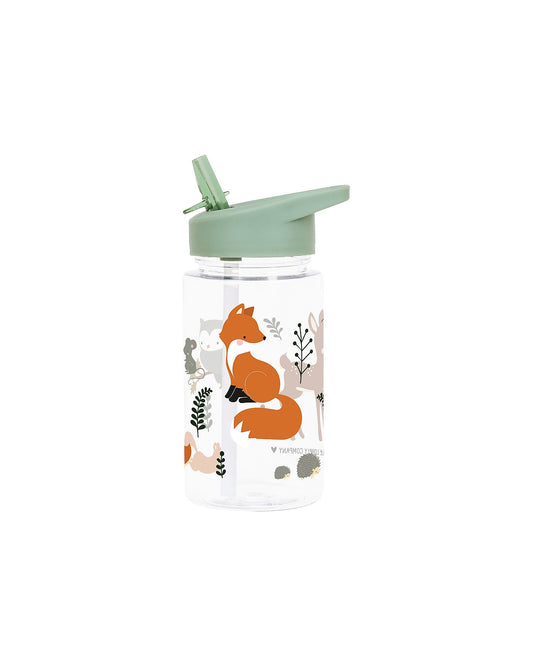 Borraccia con Cannuccia 450 ml - Amici della Foresta - Senza BPA - Fili e Stelle