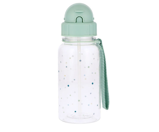 Borraccia in Tritan con Cannuccia 500 ml Dots Sage Personalizzabile - Fili e Stelle