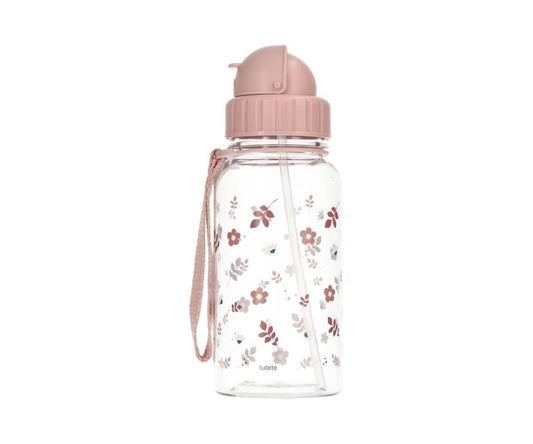 Borraccia Plastica Leaves Pink 500 ml - Fili e Stelle