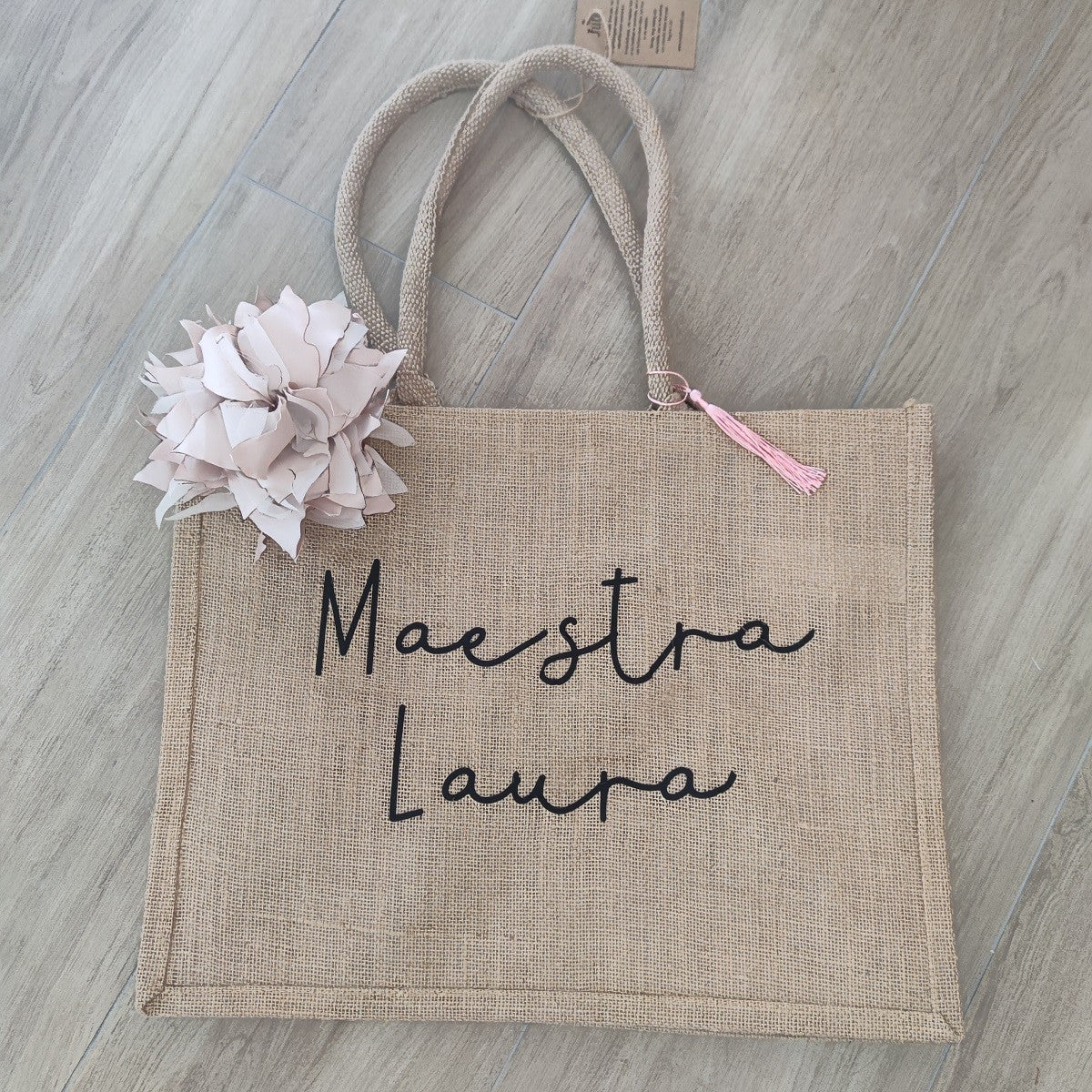 Borsa Juta Classic Personalizzabile - Fili e Stelle