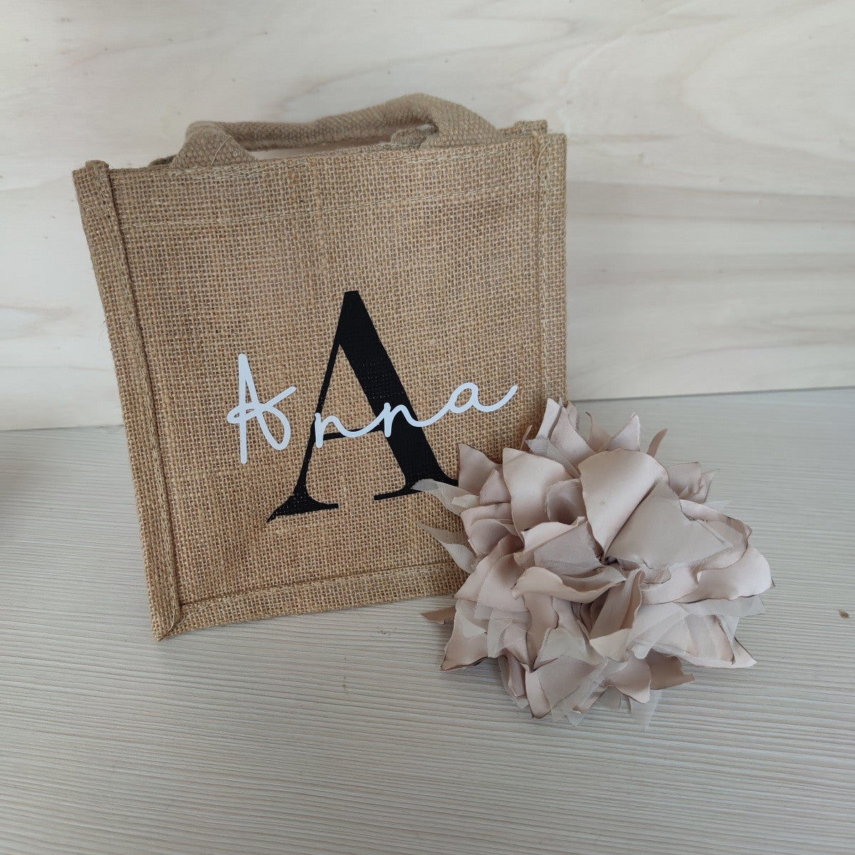 Borsa Juta Mini Gift Bag Personalizzabile - Fili e Stelle