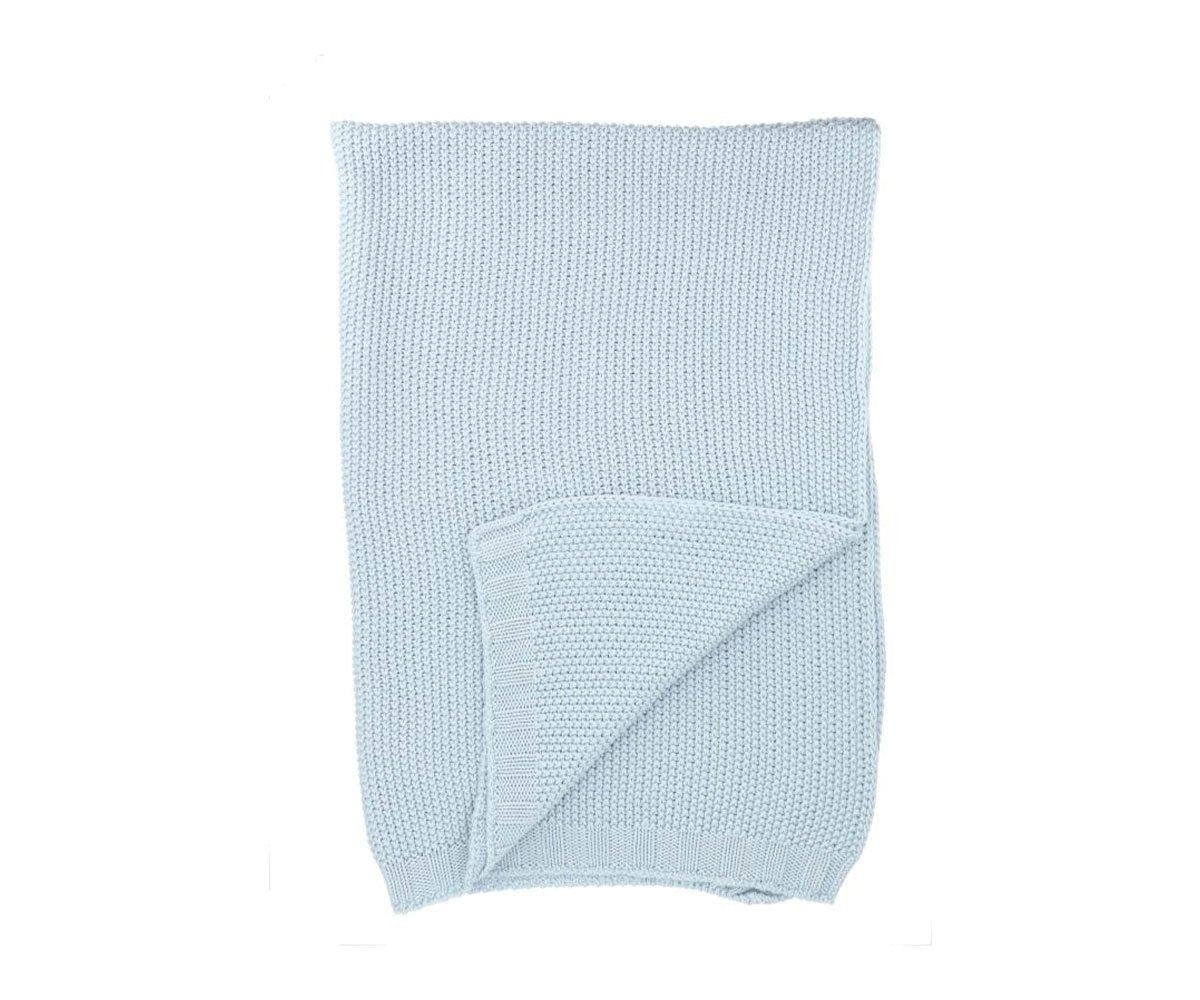 Copertina 70x110 cm Tricot Azzurro - Fili e Stelle