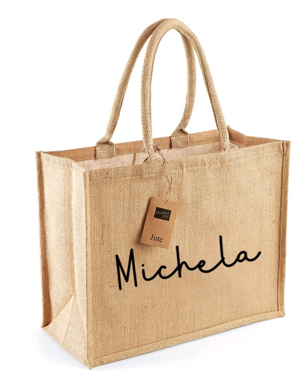 Borsa Juta Shimmer Personalizzabile - Fili e Stelle