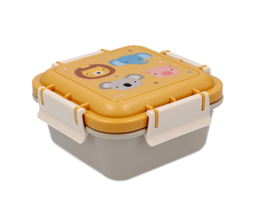 Lunch Box Grande Animal Friends Personalizzabile con Nome - Fili e Stelle