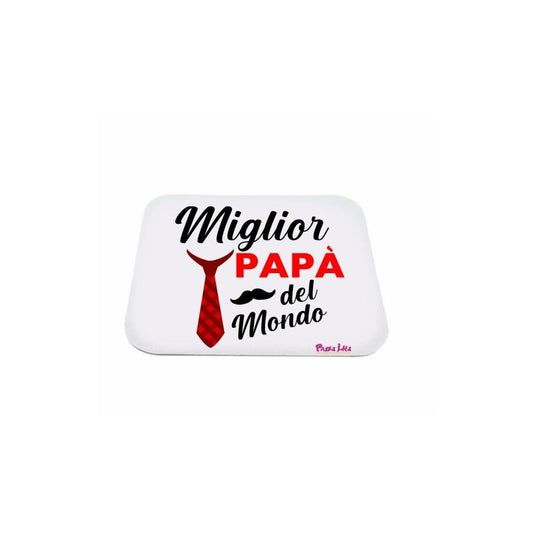 Mousepad rettagolare festa del papà: Miglior papà del mondo - Fili e Stelle