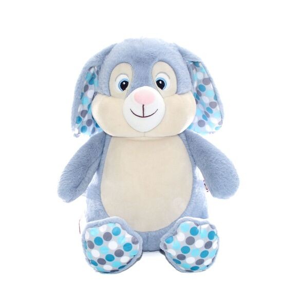Peluche Coniglietto Bunny Pois Azzurro Personalizzabile - Fili e Stelle