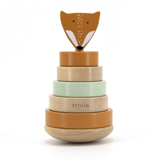Piramide ad Anelli Legno Mr. Fox - Personalizzabile - Fili e Stelle