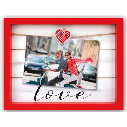 Portafoto con scritta Love - Formato foto cm. 10x15 - Fili e Stelle