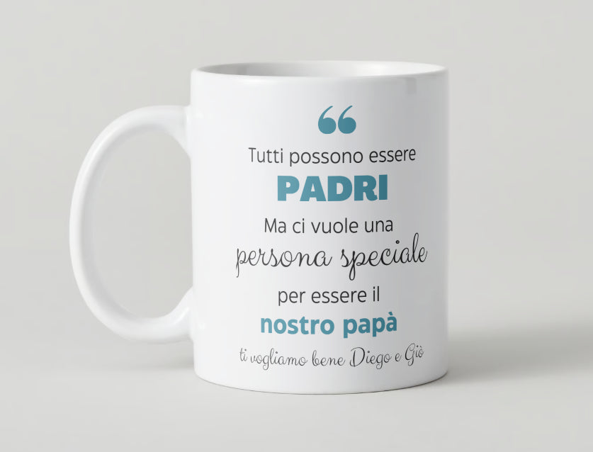 Tazza Mug Frase Festa del Papà - Personalizzabile - Fili e Stelle