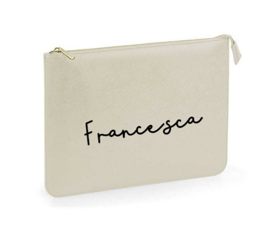 Porta Documenti Ecopelle Panna - Personalizzabile - Fili e Stelle