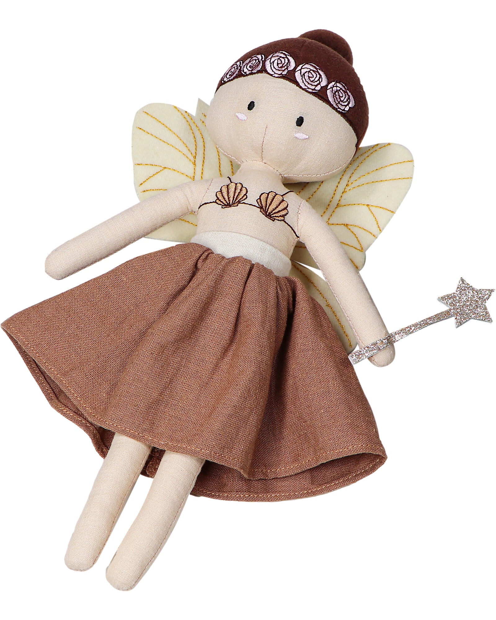 Bambola Fleur la Fata - 100% Cotone - Personalizzabile con nome - Fili e Stelle