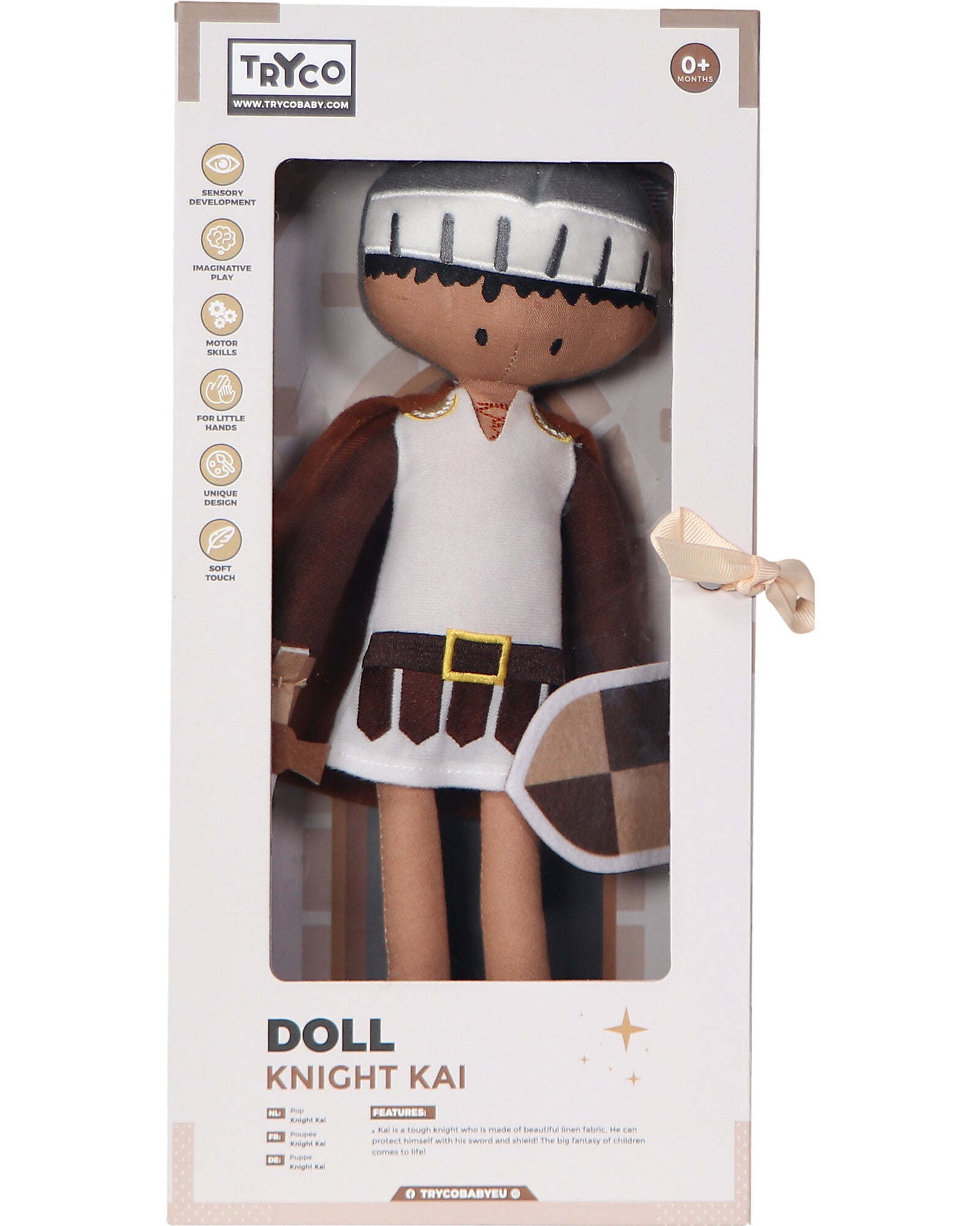 Bambola Kai il Cavaliere - 100% Cotone - Personalizzabile con nome - Fili e Stelle